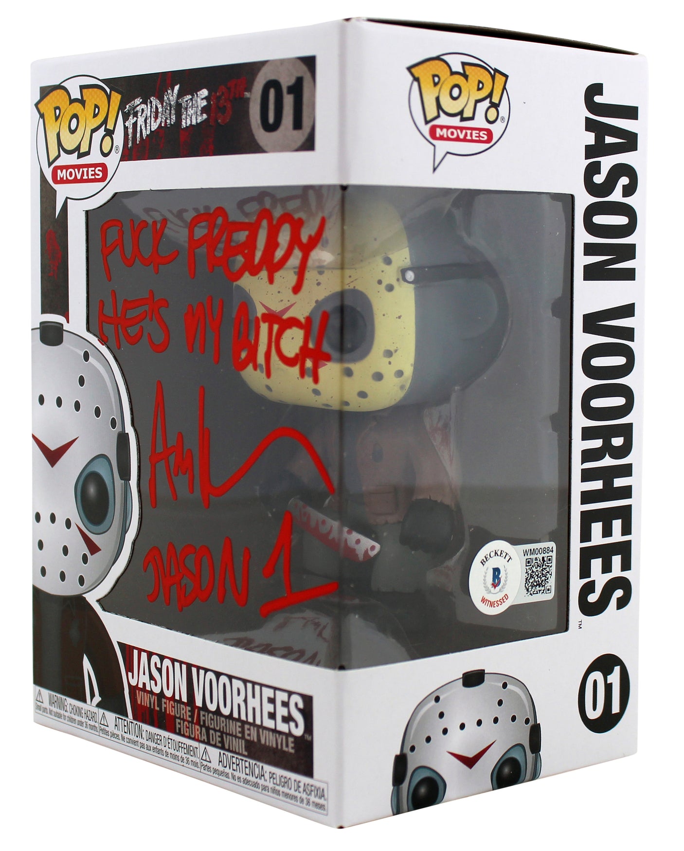 Ari Lehman F' Freddy He's My B**** Signed Funko Pop Vinyl Figure W/ Red Sig BAS