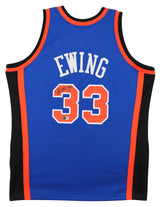 Knicks Patrick Ewing Signed Blue M&N 1998-99 HWC Authentic Jersey BAS #1W470531