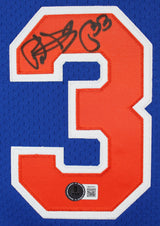 Knicks Patrick Ewing Signed Blue M&N 1998-99 HWC Authentic Jersey BAS #1W470531