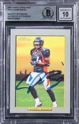 Broncos Champ Bailey Signed 2005 Topps Turkey Red #37A Card Auto 10! BAS Slabbed