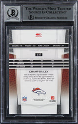 Broncos Champ Bailey Signed 2007 Leaf Certified Mat #137 Card Auto 10! BAS Slab