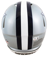 Cowboys Dak Prescott Signed Full Size Speed Proline Helmet w/ Case BAS Witness