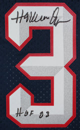 Rockets Hakeem Olajuwon "HOF 08" Signed Navy Blue Mitchell & Ness Jersey BAS Wit