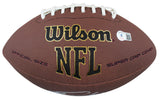 Panthers Miles Sanders Signed Wilson Super Grip Football W/ Case BAS Witnessed