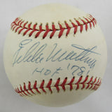 Eddie Mathews Signed Rawlings Baseball w/ HOF Insc JSA CS78528