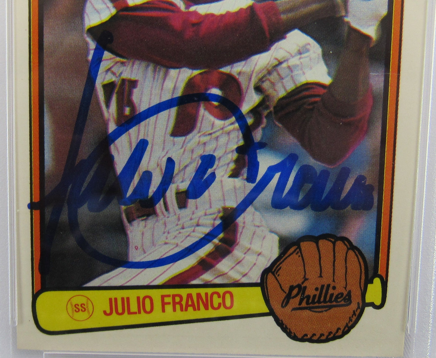 Julio Franco Signed Encapsulated 1983 Donruss Baseball Card PSA/DNA