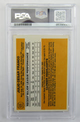 Julio Franco Signed Encapsulated 1983 Donruss Baseball Card PSA/DNA