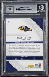 Ray Lewis Signed 2016 Immaculate Collection #2 26/99 Card Auto 10! BAS Slabbed