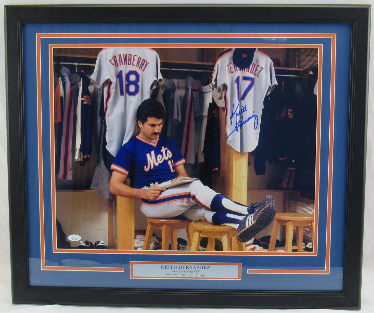 Keith Hernandez Signed Auto Autograph Framed 16x20 Photo JSA COA