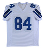 Jay Novacek Authentic Signed White Pro Style Jersey Autographed BAS Witnessed