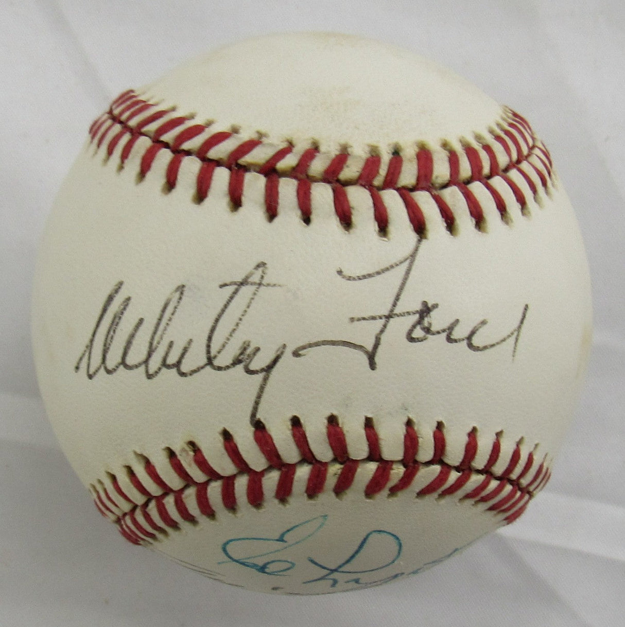 Whitey Ford, Ed Lopat, Allie Reynolds Signed Auto Rawlings Baseball JSA CM07344