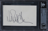 Neil Patrick Harris How I Met Your Mother Signed 3x5 Index Card BAS Slabbed 3