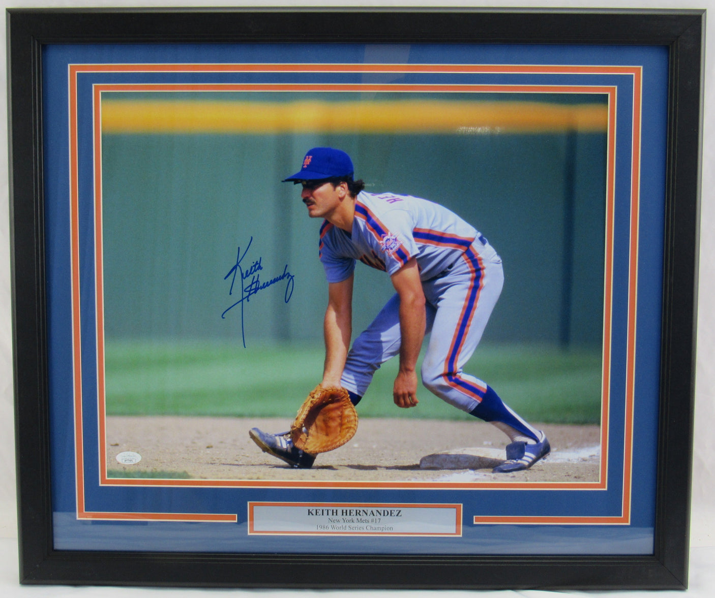 Keith Hernandez Signed Framed 16x20 Photo JSA COA I
