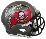 Buccaneers Warren Sapp "HOF 13" Signed Speed Mini Helmet W/Case BAS Witnessed