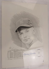 Mickey Mantle Signed Auto 18x24 Baseball Poster JSA BA09035