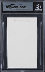 Pete Rozelle NFL Commissioner Authentic Signed 3x5 Index Card BAS Slabbed