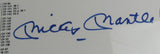 Mickey Mantle Signed Auto 18x24 Baseball Poster JSA BA09035