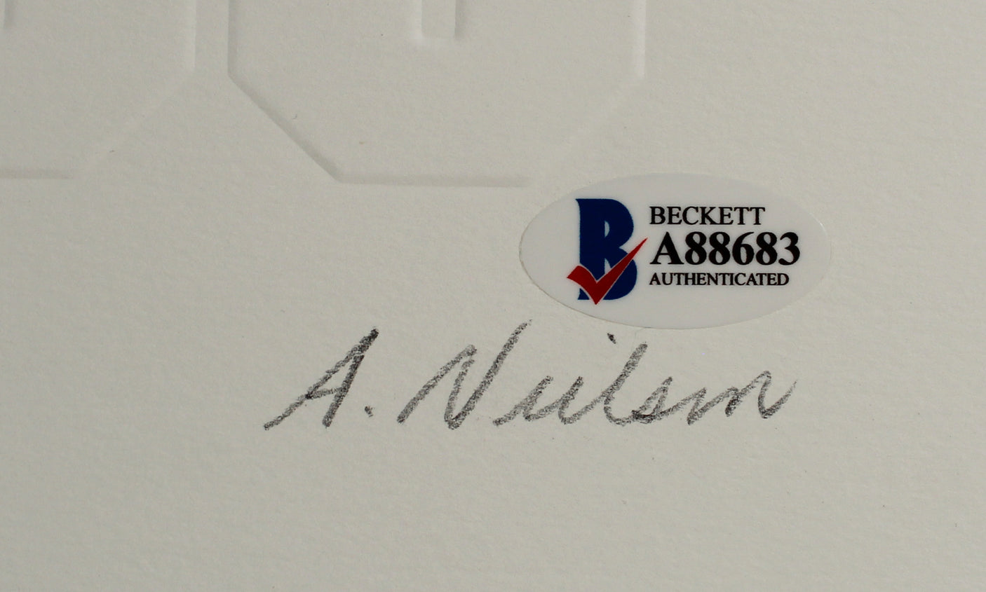 Lakers Legends (5) Chamberlain, Jabbar, Johnson Signed 22x39 Lithograph BAS