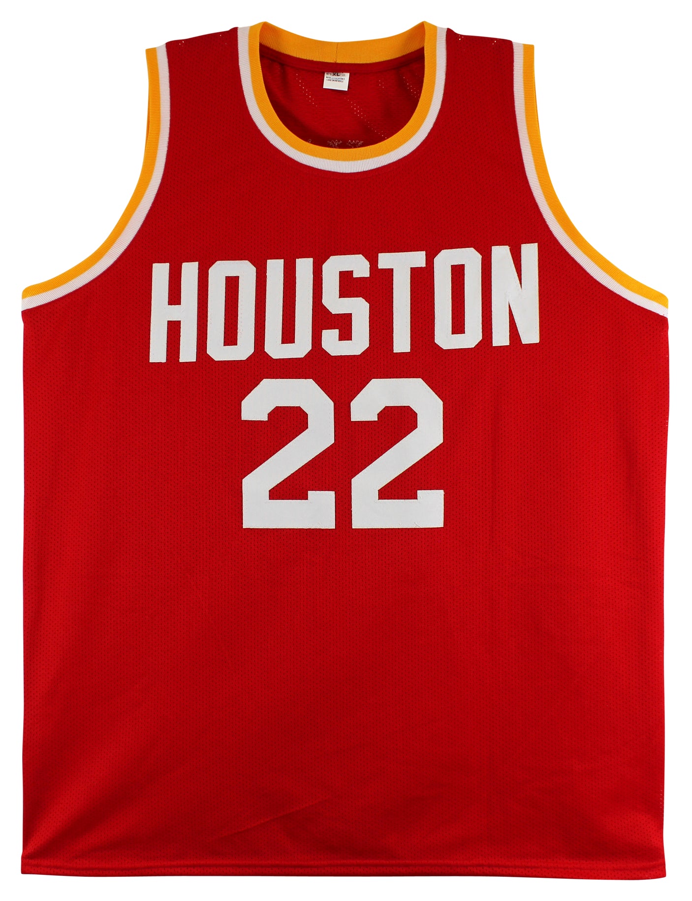 Clyde Drexler Authentic Signed Red Pro Style Jersey Autographed BAS Witnessed