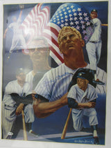 Mickey Mantle Signed Auto 18x24 Baseball Poster JSA BA09036
