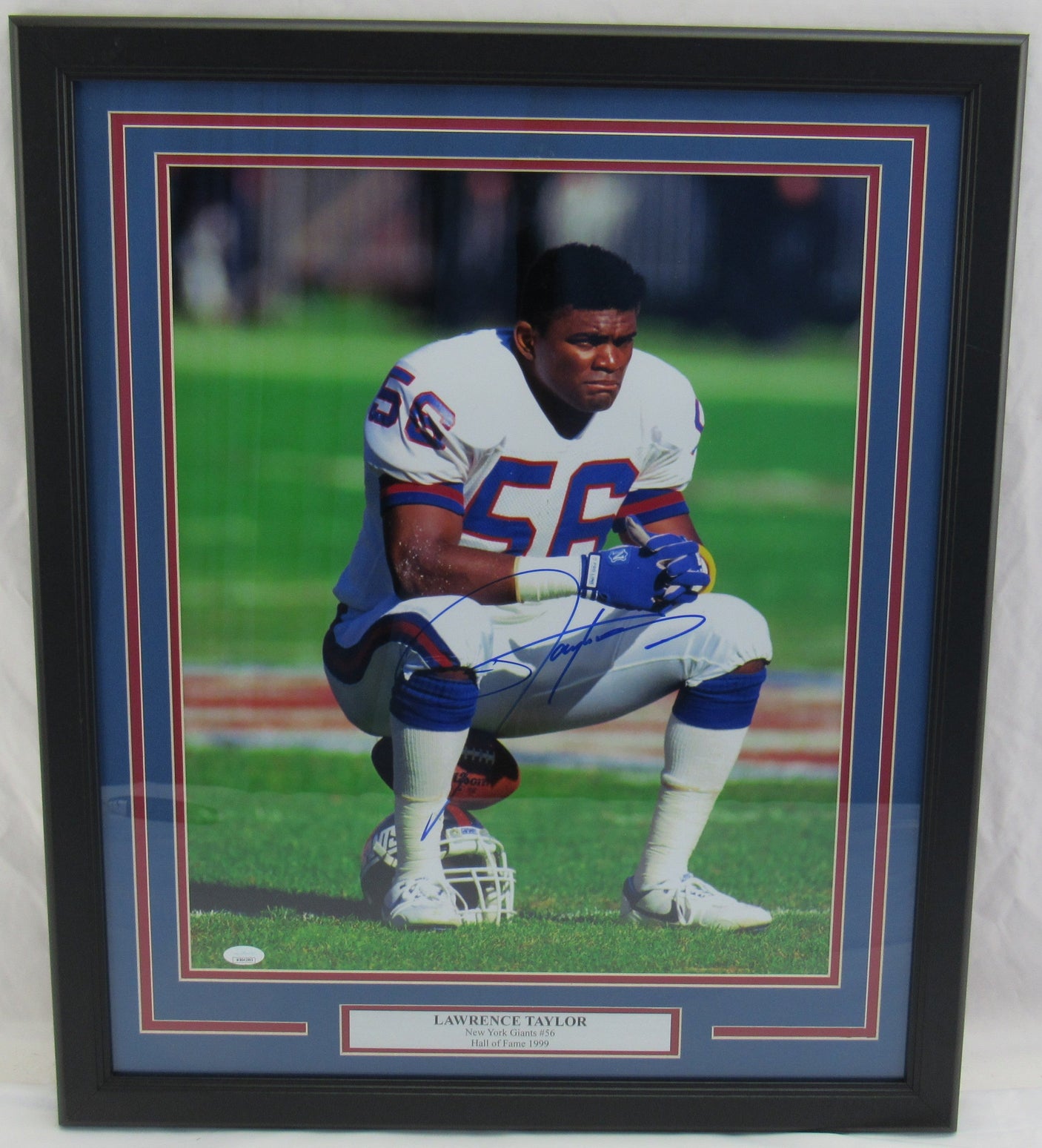 Lawrence Taylor Signed Framed 16x20 Photo JSA COA