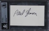 Paul Gleason The Breakfast Club Authentic Signed 3x5 Index Card BAS Slabbed 2