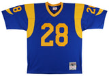 Rams Marshall Faulk HOF 20XI Authentic Signed Blue M&N Jersey BAS Witnessed