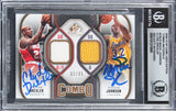 Magic Johnson & Clyde Drexler Signed 2009 SP GUCM #CMJD Card Auto 10! BAS Slab 3