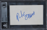 Nicole Eggert Charles in Charge Authentic Signed 3x5 Index Card BAS Slabbed