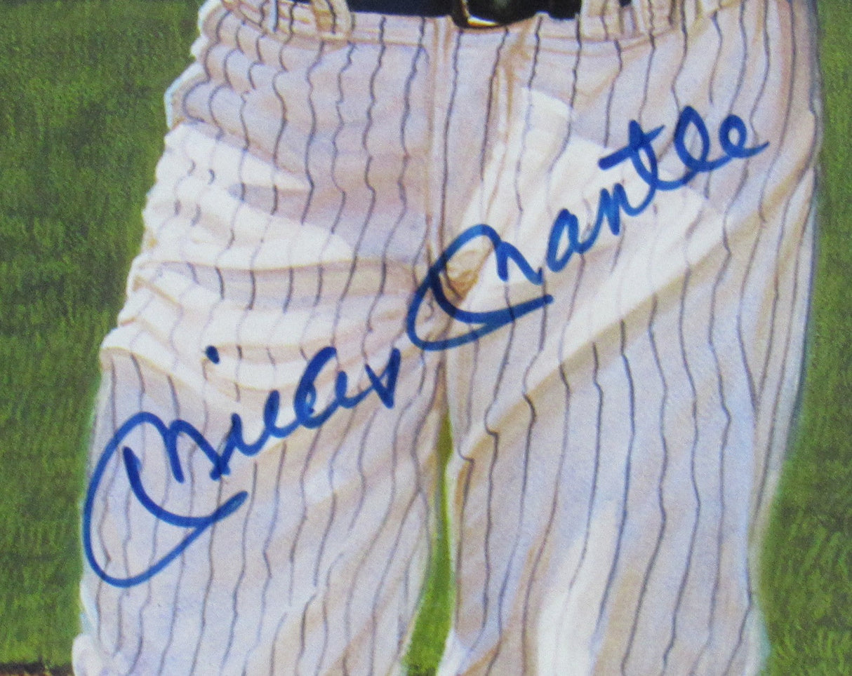 Mickey Mantle Willie Mays Duke Snider Signed Framed Photo - JSA Certified.