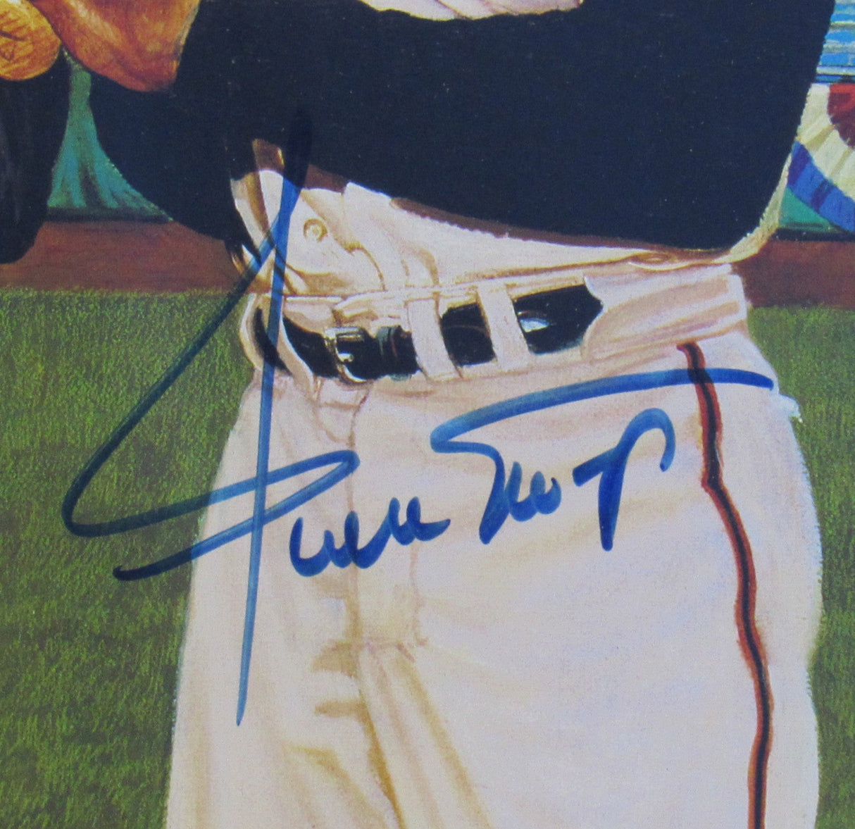 Mickey Mantle Willie Mays Duke Snider Signed Framed Photo - JSA Certified.