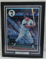 Mickey Mantle Signed Framed Photo 24x32 overall. JSA Certified