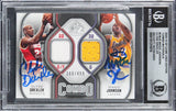 Magic Johnson & Clyde Drexler Signed 2009 SP GUCM #CMJD Card Auto 10! BAS Slab 6