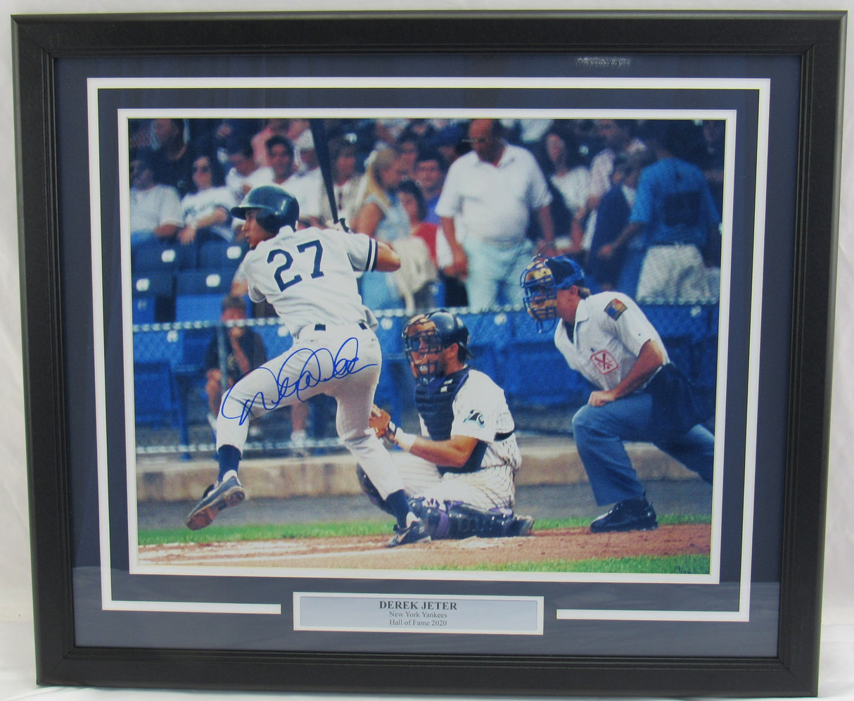 Derek Jeter Signed Framed Photo Minor League Image #27 - Steiner Hologram