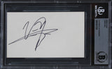 Vince Neil Motley Crue Authentic Signed 3x5 Index Card Autographed BAS Slabbed