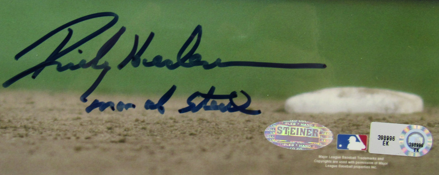 Rickey Henderson Signed Auto 8x10 Photo Steiner MLB Hologram