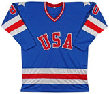 1980 USA Hockey 19 Autos Craig, Eruzione, Broten Signed Blue Jersey BAS Wit 2