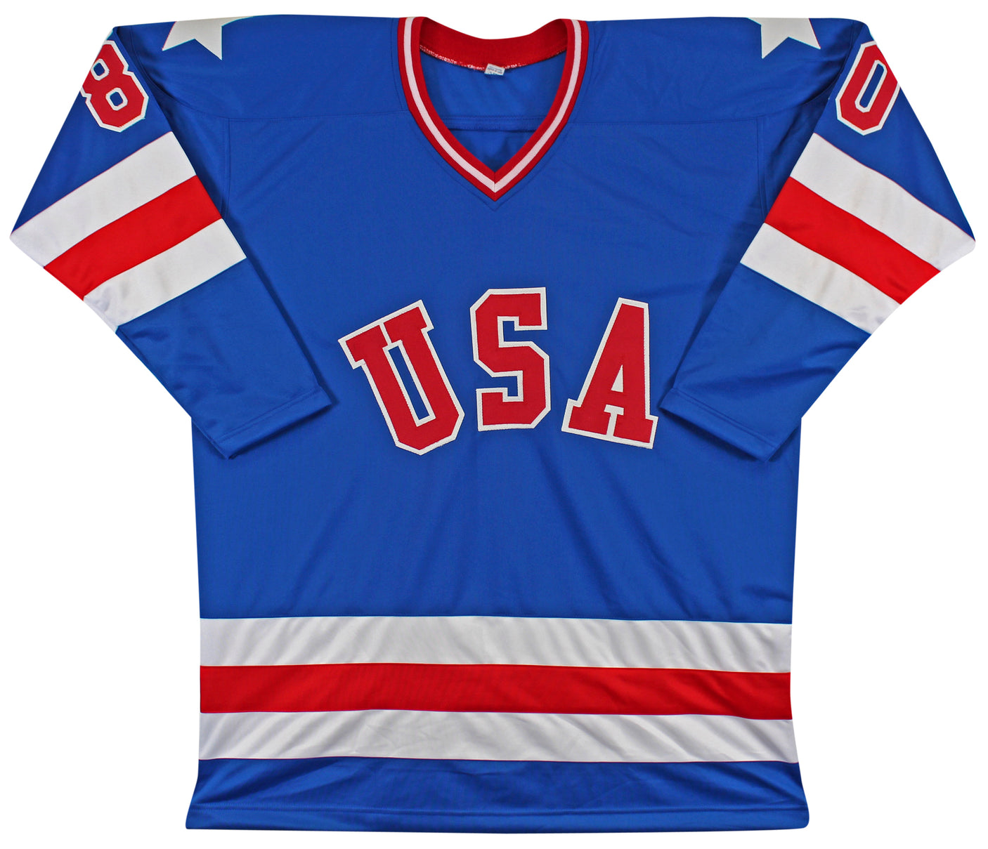 1980 USA Hockey 19 Autos Craig, Eruzione, Broten Signed Blue Jersey BAS Wit 2