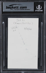 Jet Li Romeo Must Die Authentic Signed 3x5 Index Card Autographed BAS Slabbed