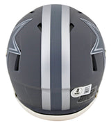 Cowboys Dak Prescott Signed Slate Speed Mini Helmet W/ Case BAS Witnessed