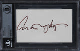 Anthony Hopkins The Silence of the Lambs Signed 3x5 Index Card BAS Slabbed