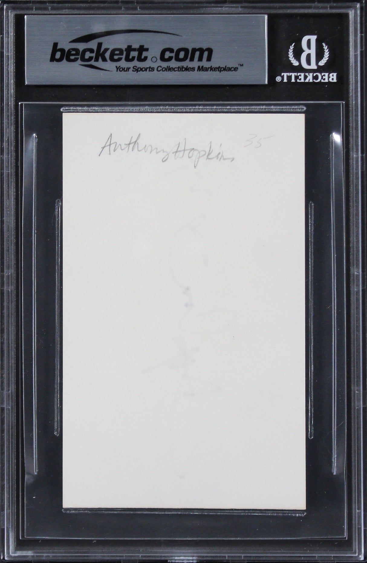 Anthony Hopkins The Silence of the Lambs Signed 3x5 Index Card BAS Slabbed