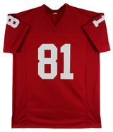 Jackie Smith "HOF 94" Authentic Signed Red Pro Style Jersey BAS Witnessed