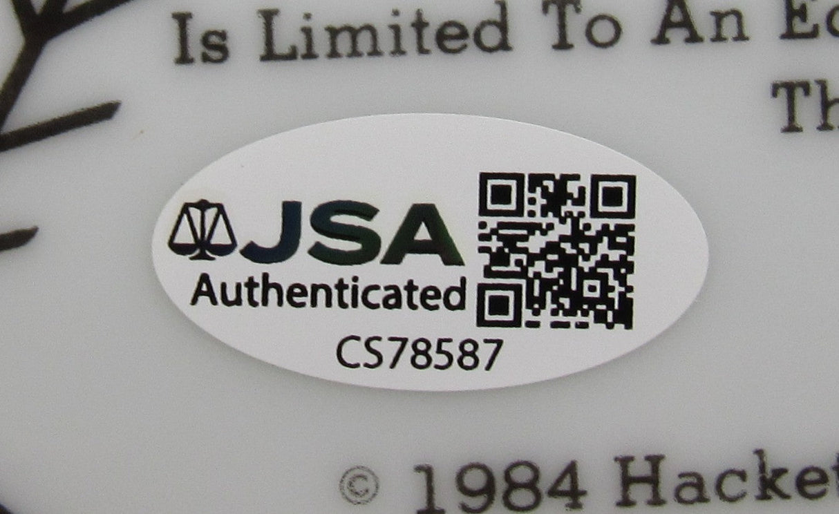 Reggie Jackson Signed Auto Painted Plate JSA CS78587