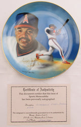 Reggie Jackson Signed Auto Painted Plate JSA CS78587