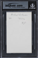 Michael Richards Seinfeld Authentic Signed 3x5 Index Card BAS Slabbed 2
