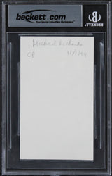 Michael Richards Seinfeld Authentic Signed 3x5 Index Card BAS Slabbed 1