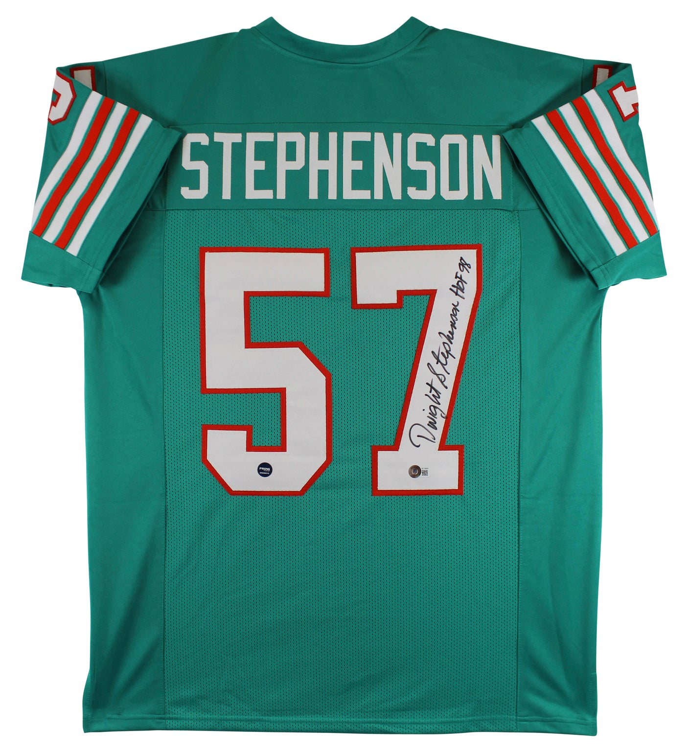 Dwight Stephenson "HOF 98" Authentic Signed Teal Pro Style Jersey BAS Witnessed