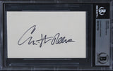 Christopher Reeve Superman Authentic Signed 3x5 Index Card BAS Slabbed 1