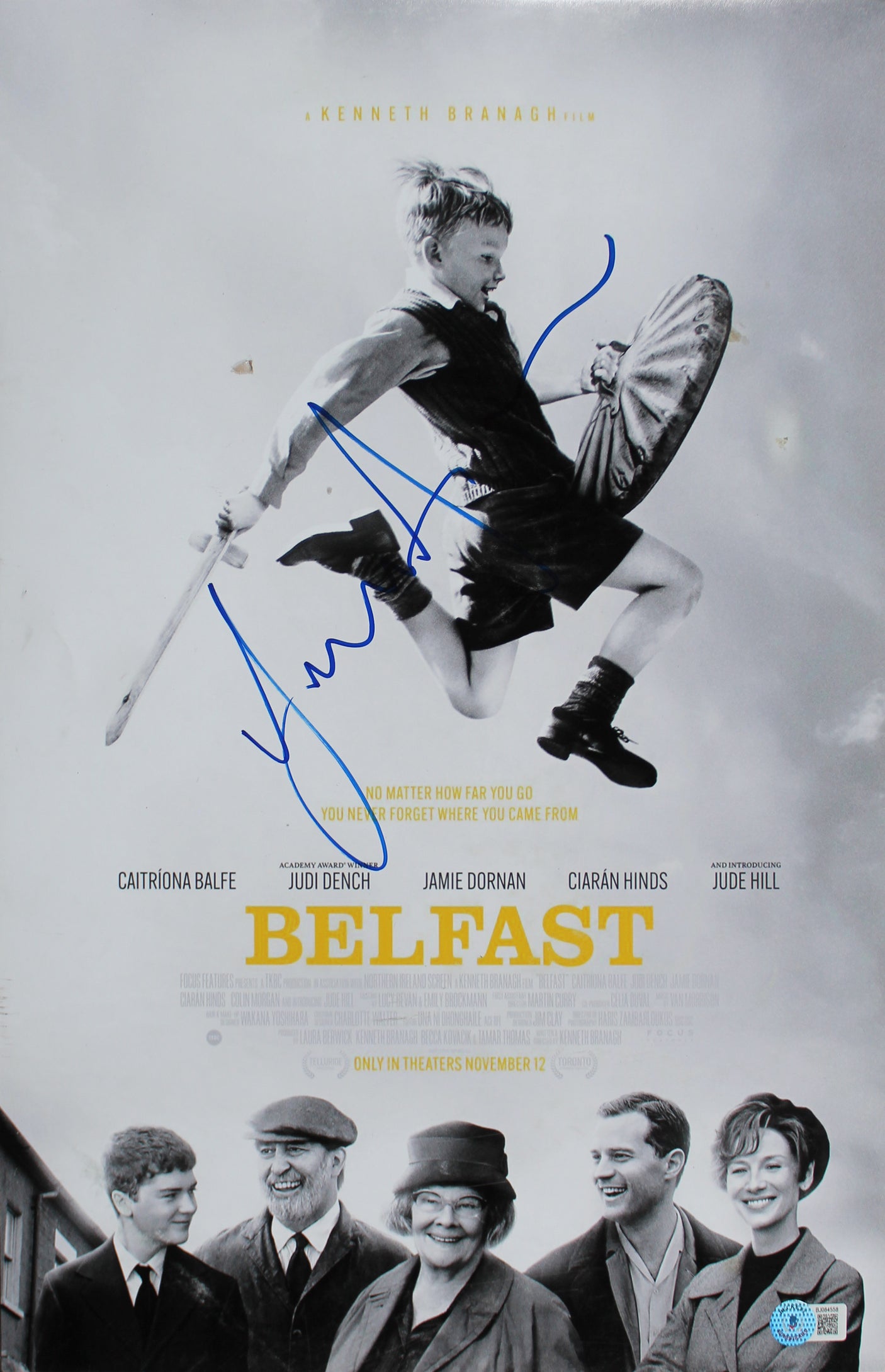 Jamie Dornan Belfast Authentic Signed 12x18 Photo Autographed BAS #BJ084558